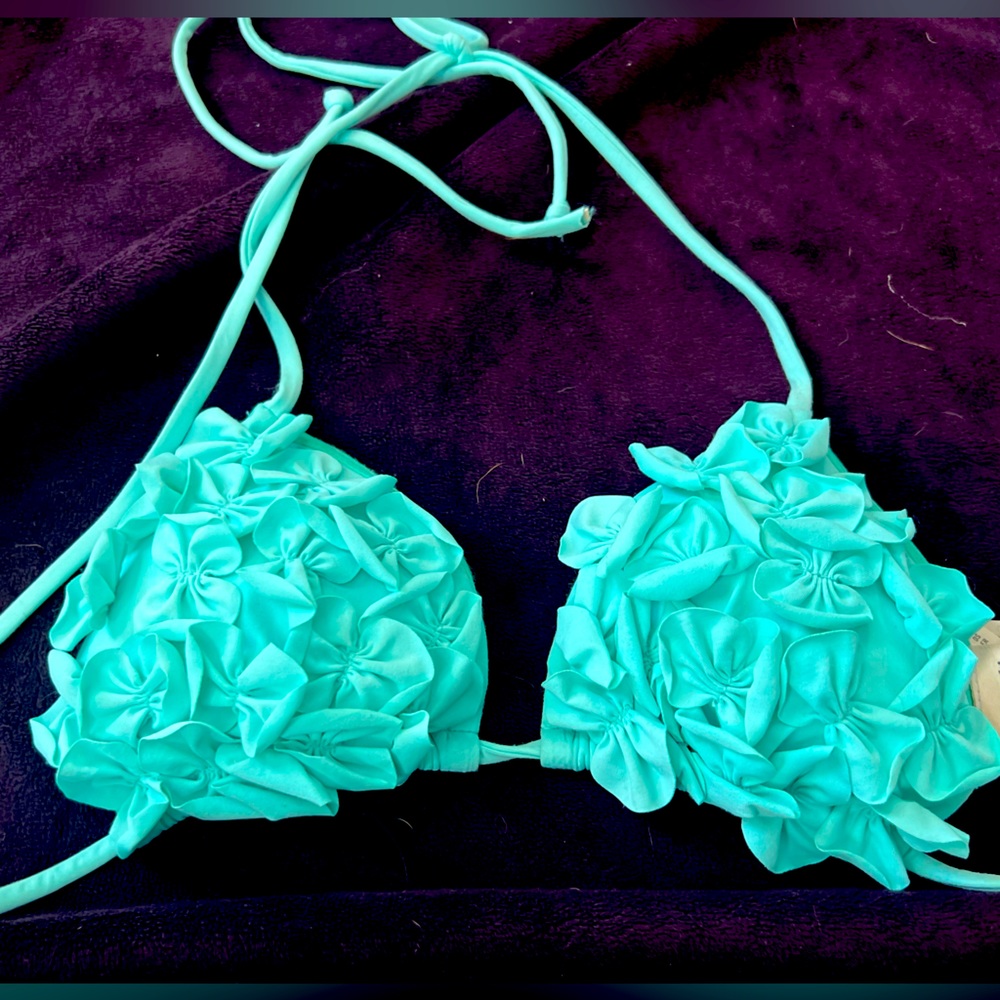 Abercrombie & Fitch turquoise bikini top XS